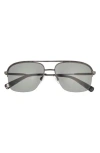 Ted Baker 58mm Polarized Navigator Sunglasses In Gray