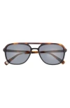 Ted Baker 58mm Polarized Navigator Sunglasses In Multi