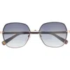 Ted Baker 59mm Gradient Square Sunglasses In Black