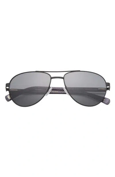 Ted Baker 59mm Polarized Aviator Sunglasses In Gray