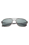 Ted Baker 59mm Polarized Navigator Sunglasses In Gray
