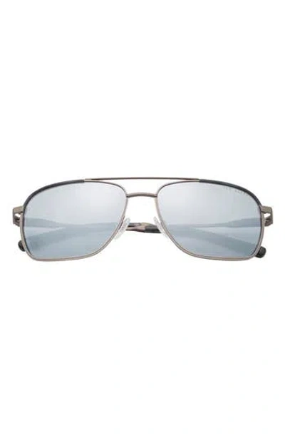 Ted Baker 59mm Polarized Navigator Sunglasses In Blue