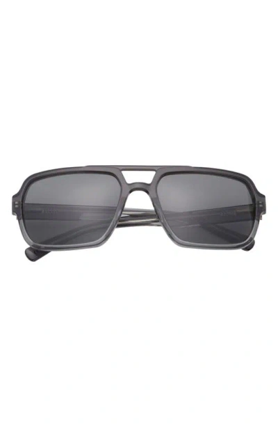Ted Baker 59mm Polarized Navigator Sunglasses In Gray