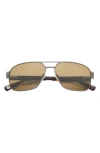 Ted Baker 60mm Polarized Navigator Sunglasses In Green