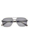 Ted Baker 60mm Polarized Navigator Sunglasses In Gray