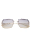 Ted Baker 60mm Rimless Square Sunglasses In Gold