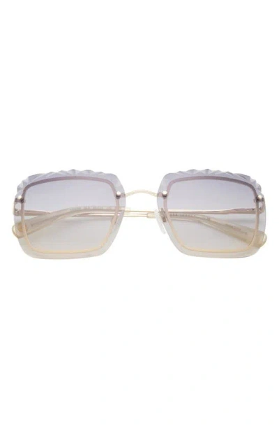 Ted Baker 60mm Rimless Square Sunglasses In Metallic