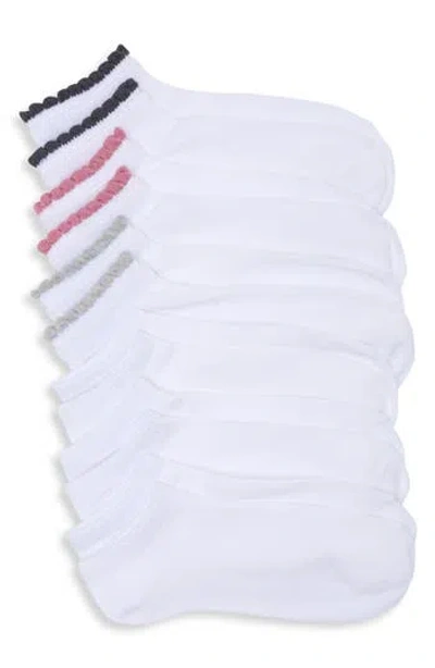 Ted Baker 6-pack Terry Double Cuff Low Cut Socks In White Traditional
