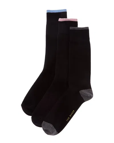 Ted Baker 6pk Dress Socks In Black