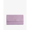 TED BAKER ABBIISS CROC-EFFECT FAUX-LEATHER TRAVEL WALLET