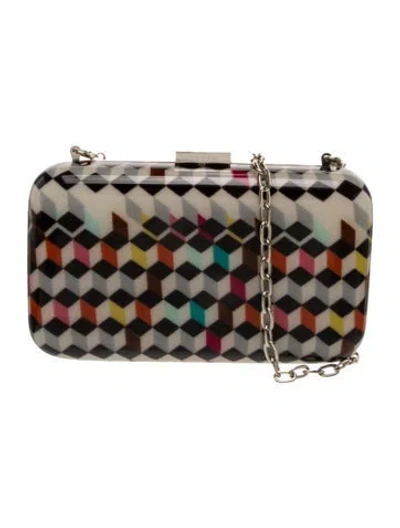 Pre-owned Ted Baker Acrylic Clutch In Neutral