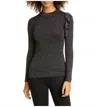Ted Baker Addale Rib Knit Ruffle Sweater In Black In Black