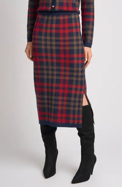 Ted Baker Addison Plaid Jacquard Midi Skirt In Multi