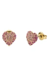 Ted Baker Adoraa Pavé Crystal Sweetheart Stud Earrings In Multi