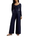 Ted Baker Agatea Wide Leg Jumpsuit In Navy