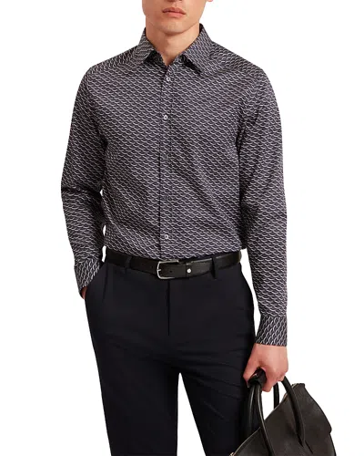 TED BAKER AGNAR LONG SLEEVED REGULAR FIT BUTTON DOWN SHIRT