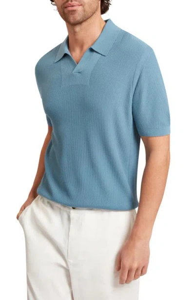 Ted Baker Aindrea Stitch Detail Polo Shirt In Blue