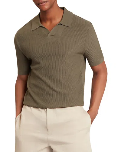 Ted Baker Aindrea Stitch Detail Polo Shirt In Brown