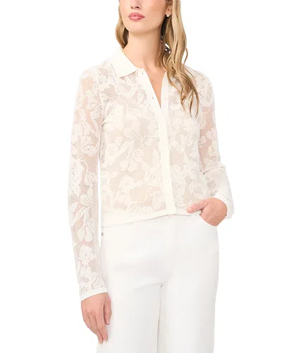 Ted Baker Alberta La Sheer Rose Jacquard Top In White