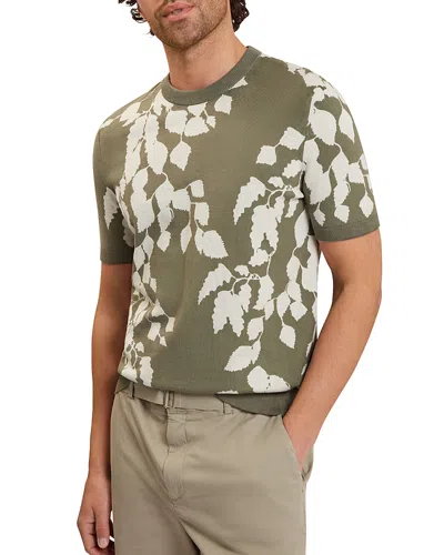 Ted Baker Alddat Leaf Print Crewneck T-shirt In Green