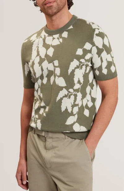 Ted Baker Alddat Leaf Print T-shirt In Green