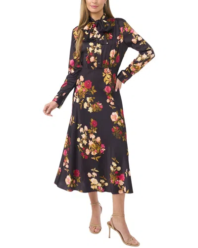 Ted Baker Alessandra Long Sleeve Tie Neck Shirtdress In Multi