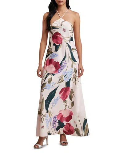 Ted Baker Almaria Halter Neck Floral Maxi Dress In Pale Pink