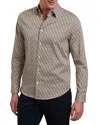 Ted Baker Alphais Long Sleeve Regular Fit Button Down Shirt In Brown