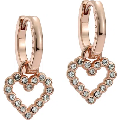 Ted Baker Amora Halo Heart Huggie Earrings In Gold