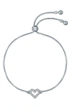 Ted Baker Amorita Halo Heart Bracelet In Silver