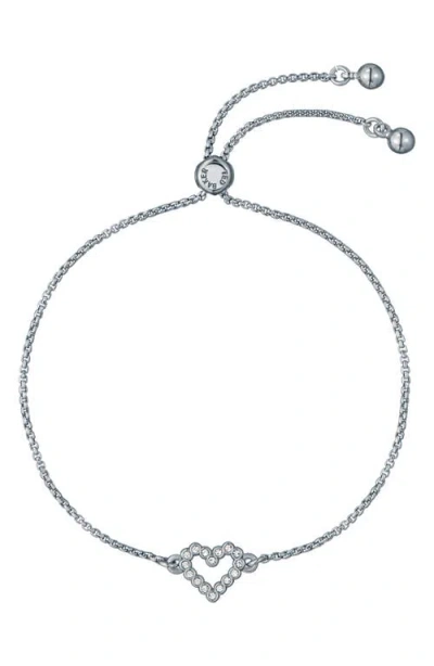 Ted Baker Amorita Halo Heart Bracelet In Metallic