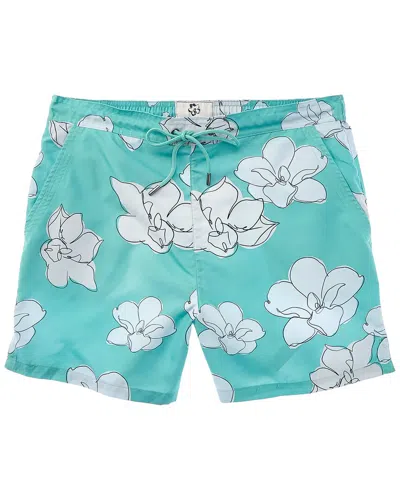 Ted Baker Ampbell Large Scale Floral Swim Short In Green