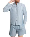 Ted Baker Andersen Linen Blend Stripe Shirt In Multi