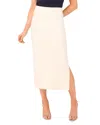 Ted Baker Rib Side Slit Sweater Skirt In White