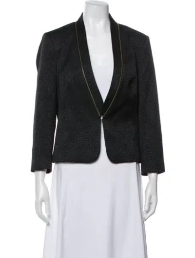 Pre-owned Ted Baker Animal Print Blazer In Grey
