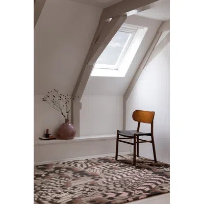 Ted Baker Animal Print Handmade Tufted Wool Area Rug In Black/ivory/brown In Black,ivory,brown