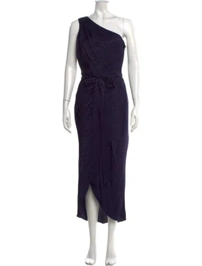 Pre-owned Ted Baker Animal Print Midi Length Dress W/ Tags In Blue