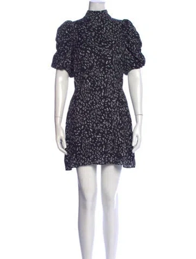 Pre-owned Ted Baker Animal Print Mini Dress In Black