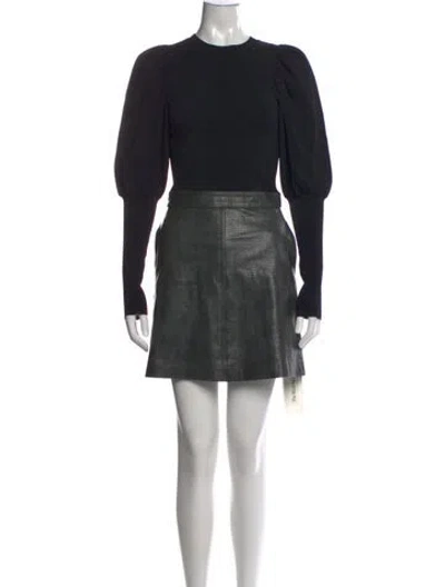 Pre-owned Ted Baker Animal Print Mini Dress In Black