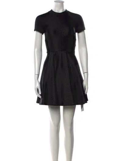 Pre-owned Ted Baker Animal Print Mini Dress In Black