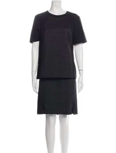 Pre-owned Ted Baker Animal Print Skirt Set In Black