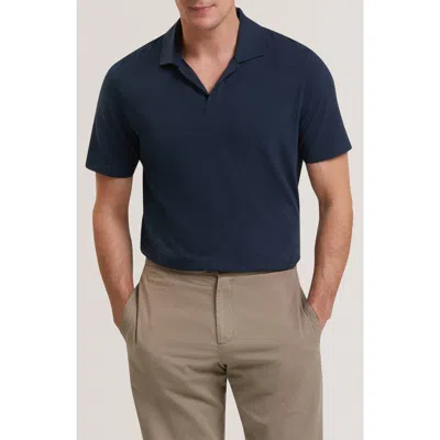 Ted Baker Anito Cotton & Linen Polo In Blue