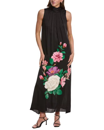 Ted Baker Anna Gathered Neck Maxi Dress In Black