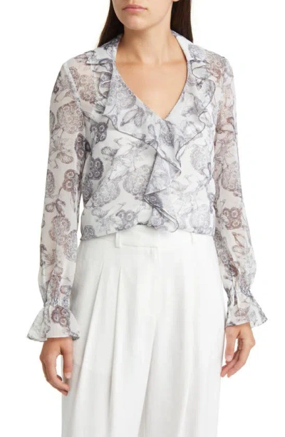 Ted Baker Anniye Ruffle Blouse In White