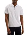 Ted Baker London Ansom Geo Texture Zip Polo In White
