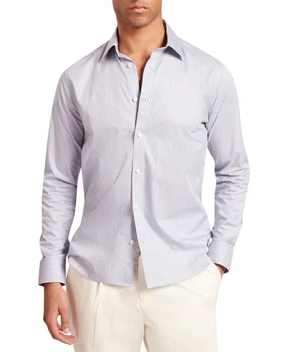 Ted Baker Arbery Fine Pinstripe Cotton Shirt In Blue