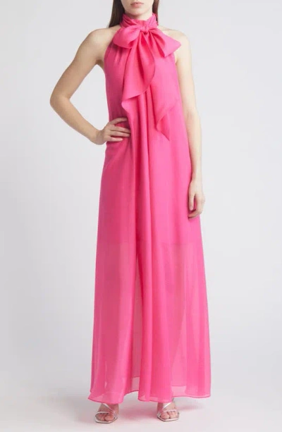 Ted Baker Arikka Sleeveless Organza Maxi Dress In Bright Pink