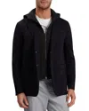 Ted Baker Ashb Jersey Blazer With Hooded Liner In Black