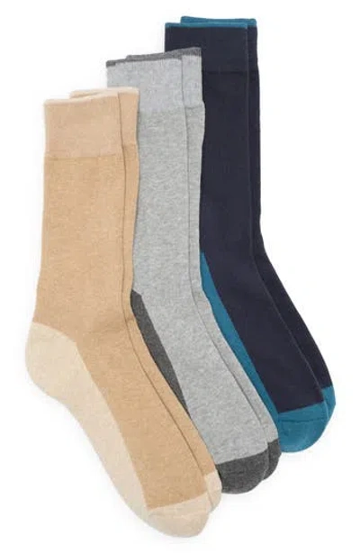Ted Baker Assorted 3-pack Crew Socks In Blue