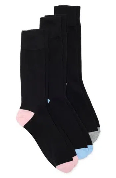 Ted Baker Assorted 3-pack Crew Socks In Black